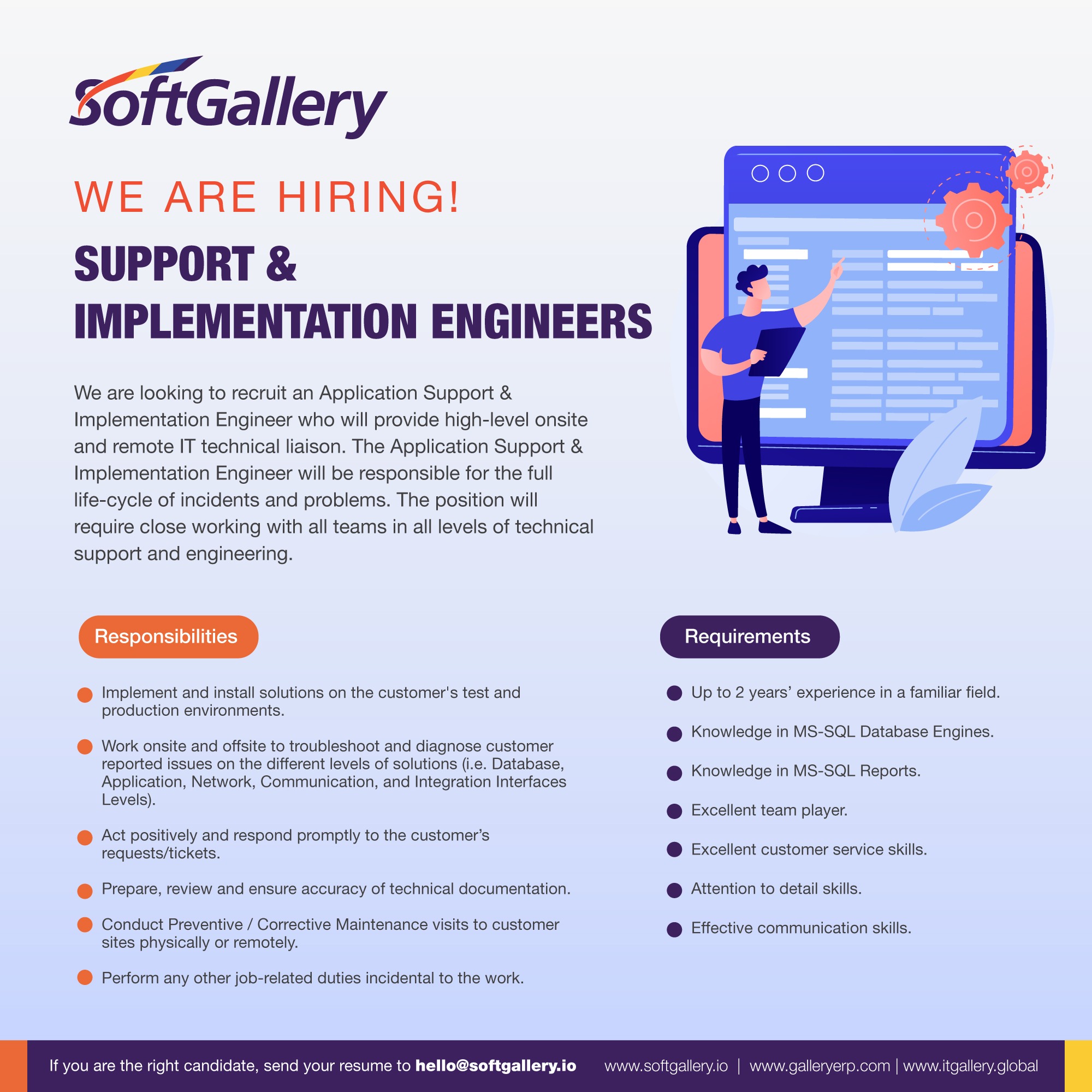 Support & Implementation Engineers - Software Development Company ...